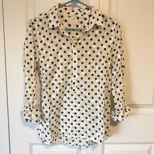 J.Crew half button down top